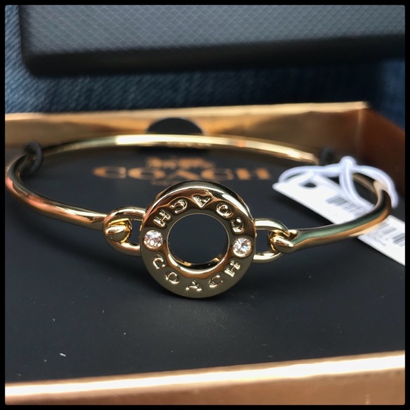 Coach Jewelry - circle COACH gold bracelet